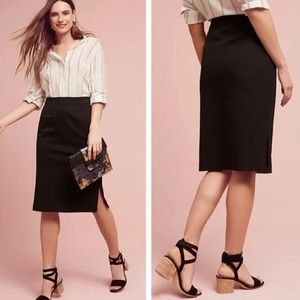 Anthropologie Black The Essential Pencil Skirt